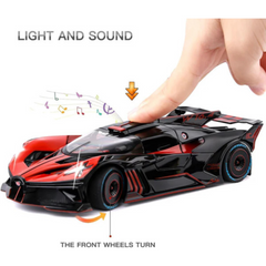 BUGATTI BOLIDE DIECAST METAL PULLBACK TOY CAR - SCALE 1:24 (20.5 X 8.8 X 4.5 CM)