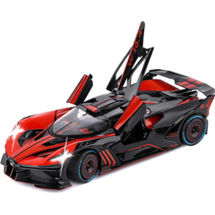 BUGATTI BOLIDE DIECAST METAL PULLBACK TOY CAR - SCALE 1:24 (20.5 X 8.8 X 4.5 CM)