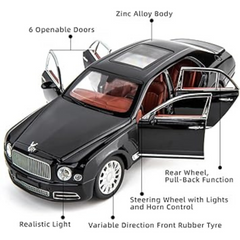 BENTLEY MULSANNE DIECAST METAL PULLBACK TOY CAR - SCALE 1:24 (21.5 X 7 X 5.5 CM)