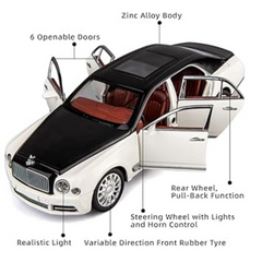BENTLEY MULSANNE DIECAST METAL PULLBACK TOY CAR - SCALE 1:24 (21.5 X 7 X 5.5 CM)