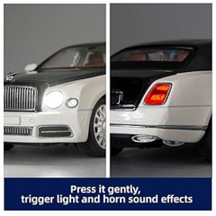 BENTLEY MULSANNE DIECAST METAL PULLBACK TOY CAR - SCALE 1:24 (21.5 X 7 X 5.5 CM)