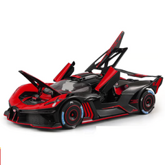 BUGATTI BOLIDE DIECAST METAL PULLBACK TOY CAR - SCALE 1:24 (20.5 X 8.8 X 4.5 CM)