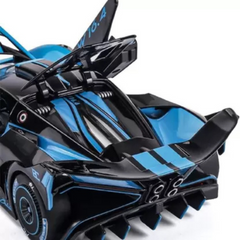 BUGATTI BOLIDE DIECAST METAL PULLBACK TOY CAR - SCALE 1:24 (20.5 X 8.8 X 4.5 CM)